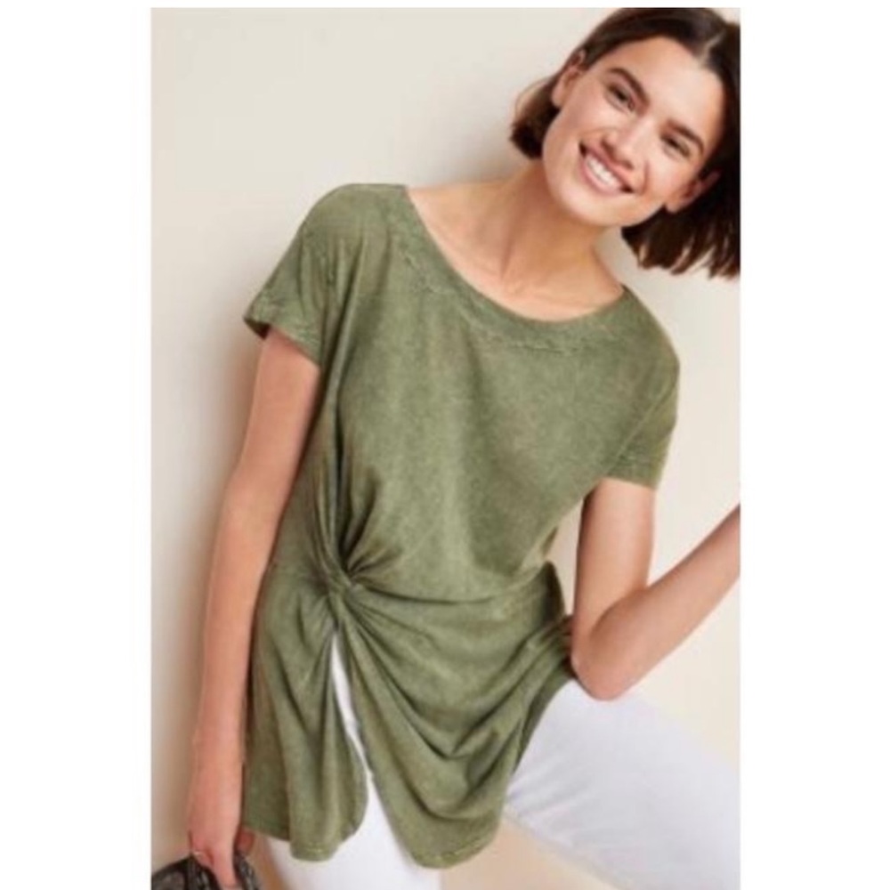 Anthropologie Jolie Knot Tunic Tee